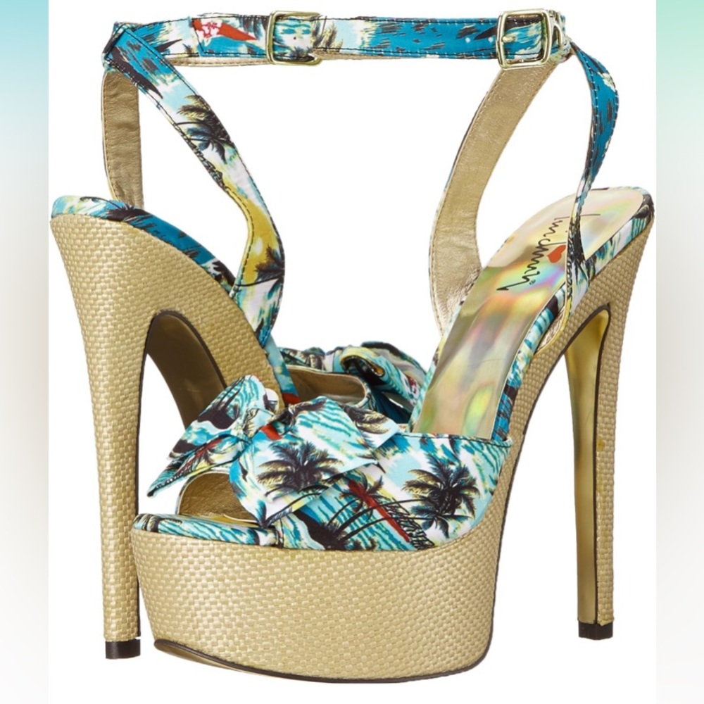 TROPICAL pattern high heels platform luichiny RARE edition heels 👠